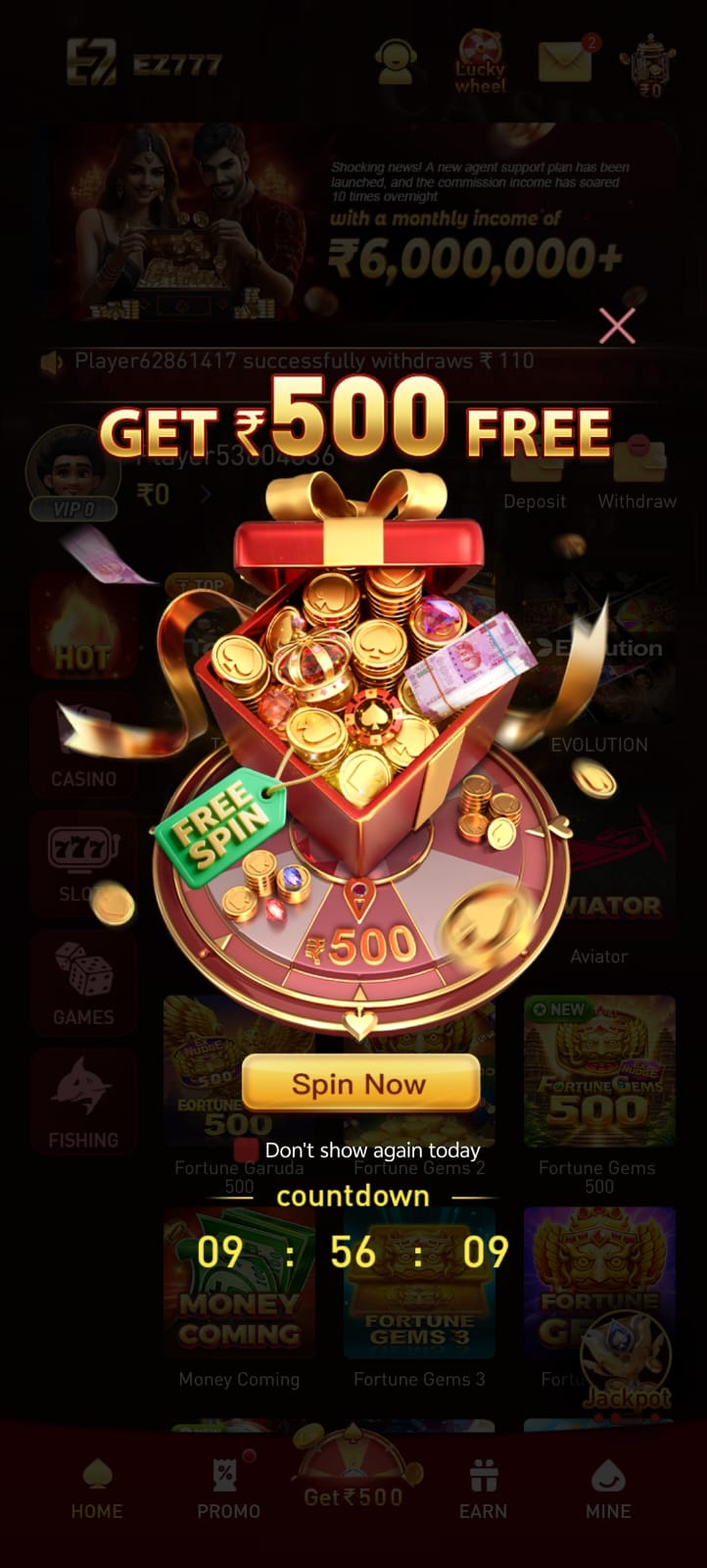 EZ777 Game dashboard featuring casino games, slot games, Aviator, sports betting, jackpot rewards, free spins, deposit bonuses, and player rankings.